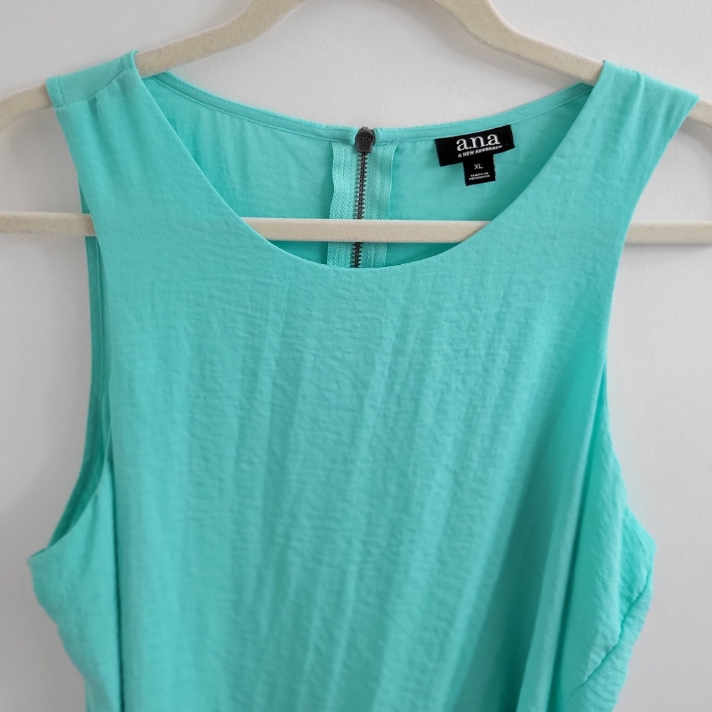 a.n.a Sleeveless Layered Tank Top Mint‎ Green Flowy Comfy Layered Feminine SZ XL - Picture 3 of 10